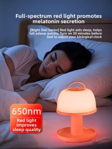 DIANJIA | Nursing Baby Sleep Red Light Soft Glowing Night Light USB Plugged In