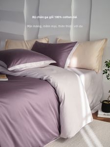 shui yang | Bộ Đồ Chăn Drap Gối Bằng Cotton Dài Sợi Cao Cấp Mới 60s