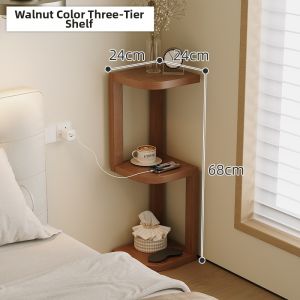 ZHUSHANXIA | Retro Corner Wooden Side Cabinet 20cm