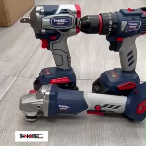 eng "THAKITEC Gundam ชุดเครื่องมือช่างไร้สาย สว่านกระแทก บล็อก, เครื่องเจียร์ มอเตอร์บลเลส แบต 21V MAX 2 ก้อน ชุดพิเศษ