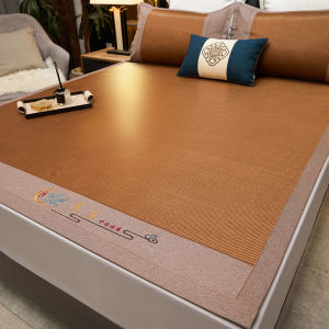 Washable Ice Silk Summer Bamboo Mat for Students Dormitory Single Person Summer Winter Dual Use Grass Mat Vine Mat New Chinese Style