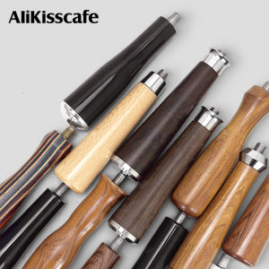 Tay Cầm Gỗ Cà Phê Portafilter Khỏa Thân M10 Cho Máy Pha Cà Phê Delonghi Breville 51 54 58 Mm Không Đáy Espresso Phụ Kiện Barista Dụng Cụ