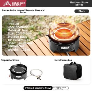 BSWOLF | Portable Windproof Infrared Stove Kit