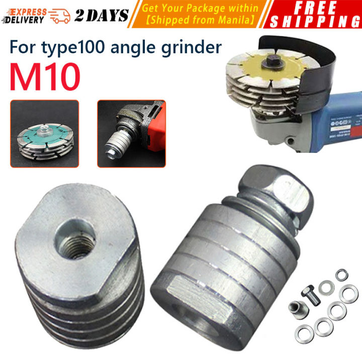 【M10】 M10 Angle Grinder To Grooving Machine Adapter Conversion Flange Nut Metal Lock Nut Grooving Machine for 100 Angle-Grinder-Adapter