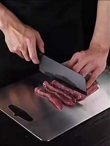 AI-C1410 Tatakan Memotong Double Sided Cutting Board / Talenan Stainless Stell 2 Sisi Multifungsi