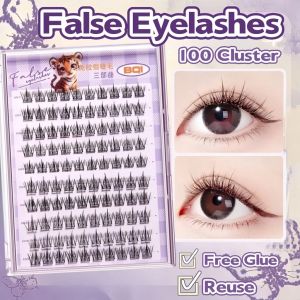 False Eyelashes Natural Manga False Eyelashes Softer Lashes Glue-Free Self-Adhesive Eyelashes