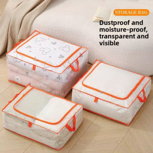 ​Large Capacity Quilt Storage Bag Foldable Dust-proof Storage Bag Waterproof Home Use Transparent Storage Bag For Clothes​
