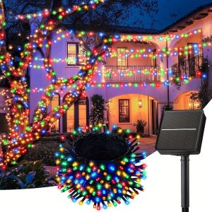 Solar LED String Lights Outdoor Garden Fairy Lights 8 Modes Lighting Solar Camping Lamp for Yard Patio Wedding Christmas Decor