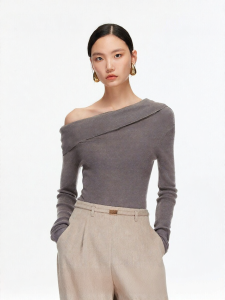 Vero Moda | Off Shoulder Lustrous Elegant Wool Knitwear