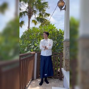 Sarung Polos Dewasa Premium NAVY MANZO | Ibadah Sholat | Muslim | Santri | Elegan