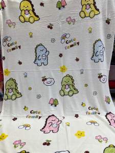 RANDOM CHARACTERS DOUBLE SIZE MICROFIBER BLANKET