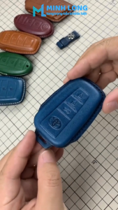 Bao Da Chìa Khoá Ô Tô Hyundai HUY-D5 Cho Xe Custin 2023 - 2025 Bọc Chìa Khoá Xe Hơi Da Bò Togo Thật Handmade