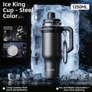Cold Retention Straw Thermal Bottle Large Capacity