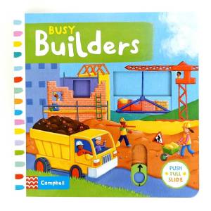 Campbell Busy Builders Push Pull Slide Board Book