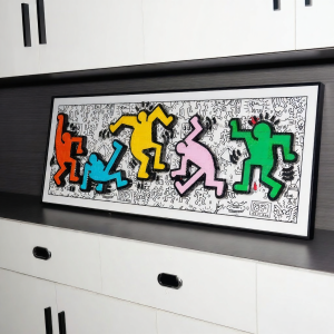 Haring Dancing Figures Building Block Wall Decoration