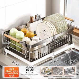 SHIYINBEIBI | Kitchen 304 Stainless Steel Dish Rack