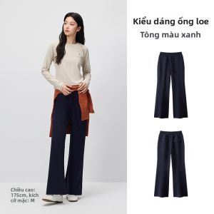Semir | Quần Knit Xòe Dài eo Cao