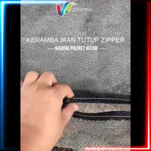 Keramba ikan kotak waring jaring Polinet hitam dengan tutup zipper/resleting berbagai macam ukuran