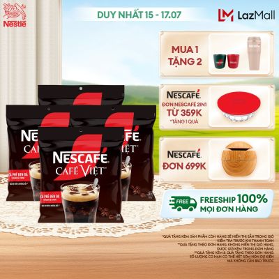 [ƯU ĐÃI THÁNG 7] [FREESHIP HCM] Combo 4 Túi Cà phê hòa tan NESCAFÉ Café Việt Cà phê đen đá (Túi 35 gói x 16g)
