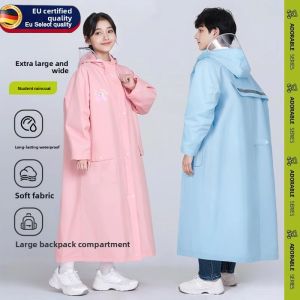 MONLEYTA | Long Childrens Raincoat For School Bike Ride Boys Girls Primary And Secondary School Students Special Anti-Flood Protection