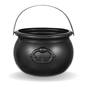 Halloween Witchs Cauldron Candy Pot & Storage Bucket Perfect Party Giveaway & Trick-Or-Treat Activity Fun Halloween Decoration