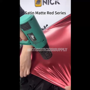 SATIN MATTE MOTOR RED STICKER(152CM-Custom) pelekat full body wrapping Sticker motor sticker kelabu vinyl wrap film