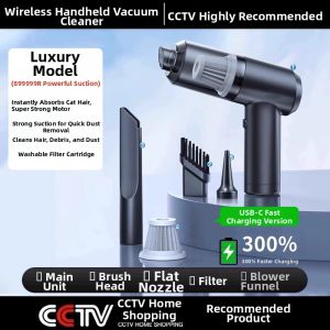 Aszune | Car Home Wireless Charging High Suction Handheld Mini Vacuum Cleaner