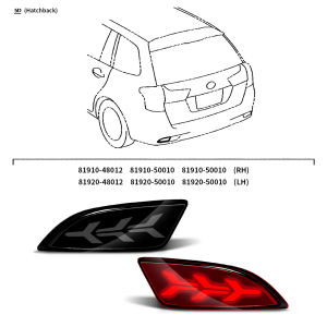 For Toyota Corolla Axio Fielder Sedan Hatchback 2007 2008-2015 2016 2017 2018 LED Rear Bumper Reflector Lights Brake Turn Signal