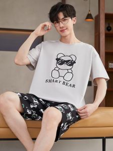 Bộ Đồ Ngủ Cotton Mùa Hè Cho Nam Bộ Đồ Ngủ Cotton Mỏng Thoáng Khí Bộ Đồ Ngủ Cotton Cho Nam Tuổi Teen Cỡ Lớn Bộ Đồ Ngủ Cotton