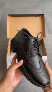 KHANS - Sepatu Formal Casual Pria - Maze Black