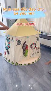 Lều Thổ Dân Cho Bé Lều Vải Khung Thép Hàng Dày Dặn Chắc Chắn