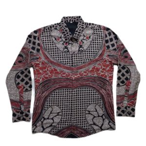 Kemeja Batik Pria Slimfit Bahan Dobby Motif Andaru