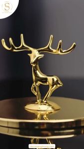 Set 2 Lọ Đựng Bánh Kẹo Trái Cây Patronus Thủy Tinh Cao Cấp Mạ Vàng Sang Trọng Phong Cách Châu Âu