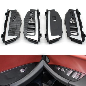 ​Car Black Carbon Fiber Interior Door Window Lift Switch Button Panel Trim Cover For BMW X3 X4 G01 G02 F97 F98 51417473182