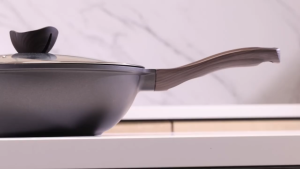 KORDISEN Granite Non-Stick Stir-Fry Deep Fry Wok PFOA Free Coating Cookware Suitable Induction (30cm)