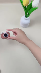 Q86 TWS Bluetooth Wireless Earphone Mic HiFi Desain Retro Kamera Baterai Tahan Lama LED Display