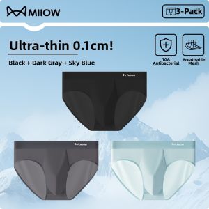 MiiOW | Cool Light Icy Silk Mens Briefs Large Size