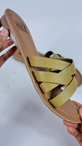 Sandal Kulit Wanita ZHR Model Teplek Nava Bahan Kulit Sapi Garut