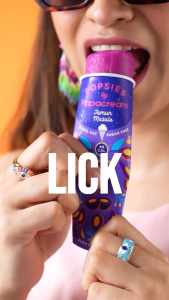 Papacream Ice Popsies - Mango Passion (70gm) - 0 FAT No sugar VEGAN! 4 Pack.