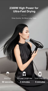 Vermax Professional Hair Dryer Salon Blower 2300W High Power Quick Dry with Concentrator Hair Care