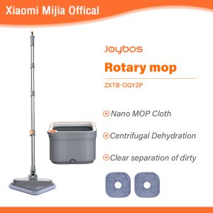 ZOLELE Rotating Mop M16 with Bucket 360° Rotatable Clean and Dirty Water Separation Hands-free Washing 2.5L Water Tank Microfiber Mopping Cloth