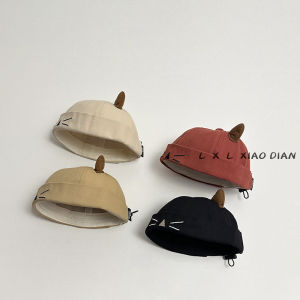 Mũ Chống Nắng Tai Mèo Dễ Thương Dành Cho Trẻ Sơ Sinh Bé Trai Tập Đi Phong Cách Landlord Hoạt Hình Thiết Kế Mũ Ngoài Trời Mùa Hè Không Có Vành Mũ Ấm Áp Dành Cho Mùa Thu