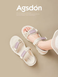 Agsdon | Womens Summer Casual Beach Shoes White Thick Sole Dress Match Magic Tape