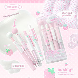 4PC Neutral Pen  Short Pen  4-Pack  High Aesthetic Value  360  Rotation  Decompression  And Problem  Solving Pen