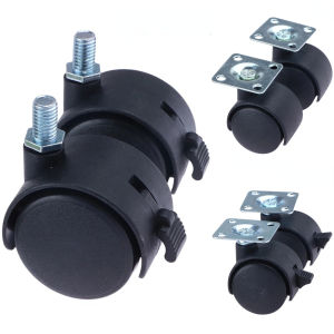 Universal Mute Caster Nylon Plastic Wheel 1 Inch Replacement Furniture Table Drawers Cabinets Swivel Rollers 360 Degree Wheels
