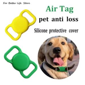 1PC Silicone Pet Collar with Airtag Holder Anti-Loss Cat Dog Locator Luminous Color Protection Apple Tracker Sleeve