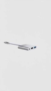 Bộ Chuyển Đổi USB-C 3 Trong 1 Hỗ Trợ HDMI 4K Đầu Nối Đực Sang Cái Tích Hợp Sạc USB 3.1 Type-C Sang USB 3.0 Dành Cho MacBook Air 12 Inch