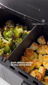 [NEW] PHILIPS Digital Air Fryer NA150/00 Dual Basket Healthy Low Fat Multi-Cooker 7 Liters Non-Stick