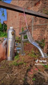 Racing Claash Cat Pilox Chrome Krom Crom Spray Paint Semprot Mengkilap Stainless Steel Velg Knalpot Tahan Anti Karat Panas 350ml Permanen