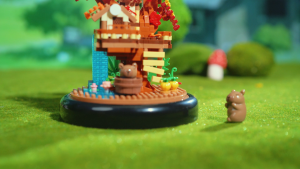 Cute Cartoon Tree House Flowers Building Blocks Toys 3D Model DIY Birthdays Gift for Girls Adult